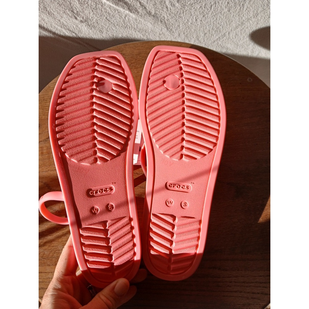 Crocs Miami toe loop sandals hot pink size 8 flip flop - Picture 5 of 6